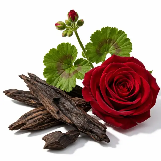 Oud, Rose, Geranium